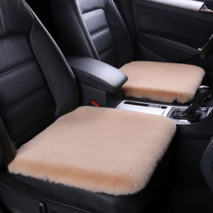 Car winter plush cushion rabbit fur three-piece warm wool cashmere seat cushion factory outlet