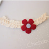 Children's knitted headband, elastic hair accessory, 2021 collection, Korean style, flowered, wholesale