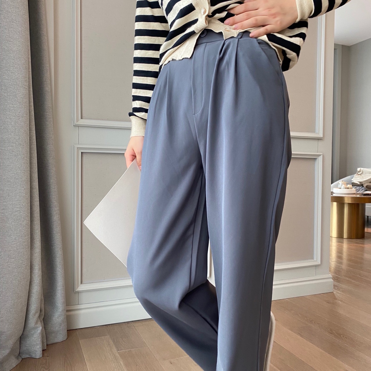 【闊腿西裝褲】秋冬女裝主播帶貨爆款顯瘦百搭大碼休閑闊腿褲子女