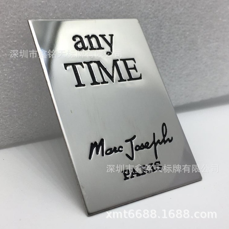 凹凸金属铭牌定制不锈钢腐蚀标牌电镀标牌 不锈钢香水铭牌 酒标牌