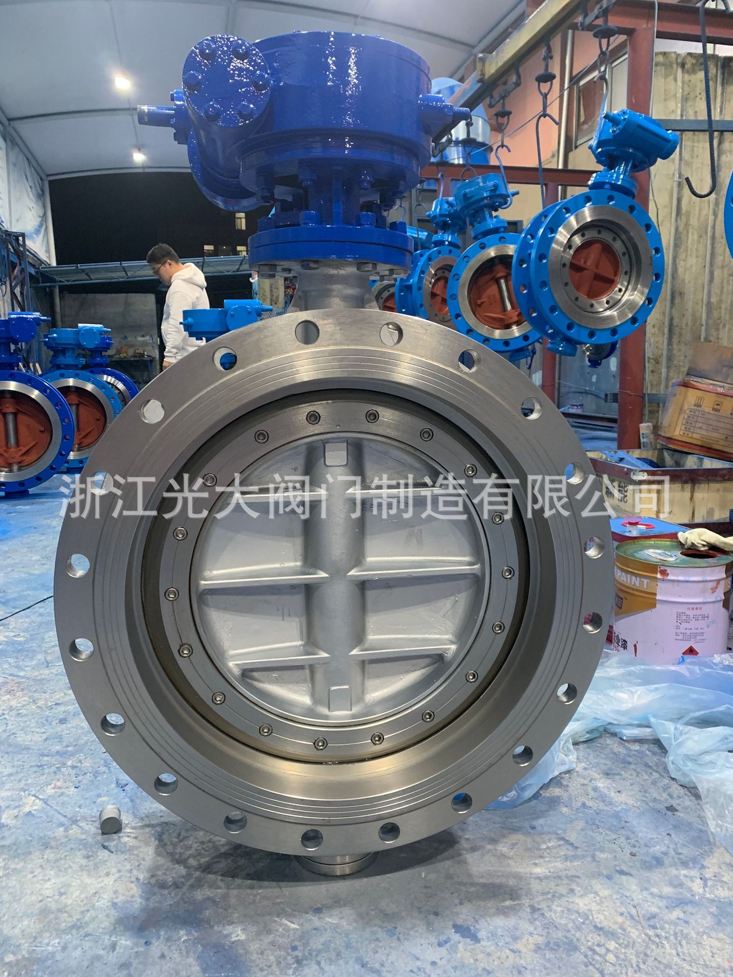 D343W-16P 三偏心硬密封304不锈钢法兰蝶阀