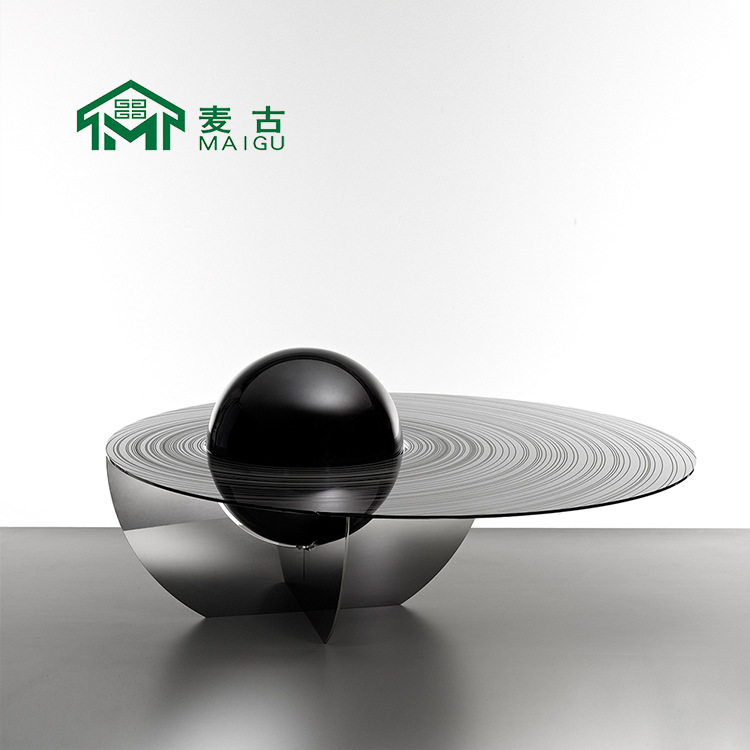 麦古 Современная легкая роскошная планета из нержавеющей стали Минималистская металлическая гальваническая кофейная столовая Дизайнер модельный зал клуб комнаты