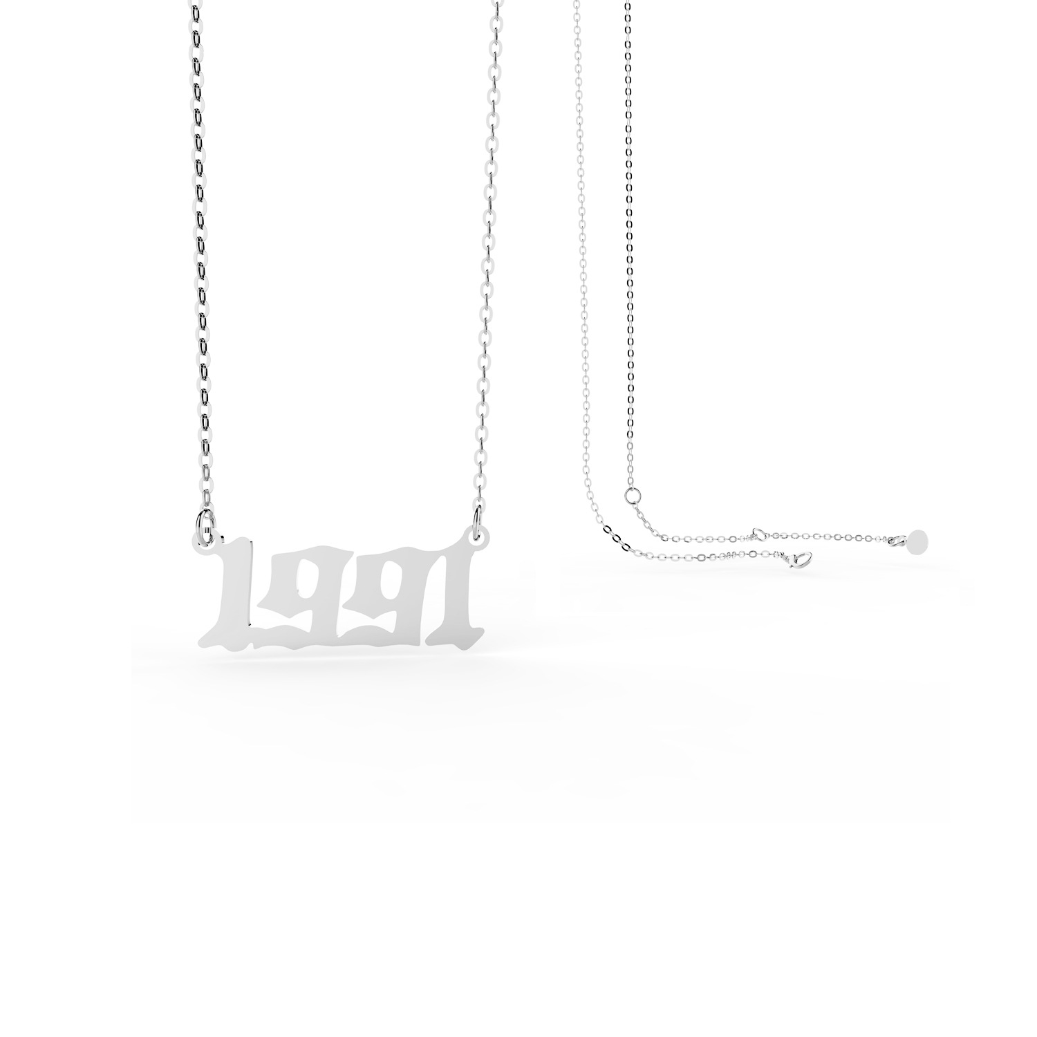 Retro Stainless Steel 28 Years Number Necklace display picture 37