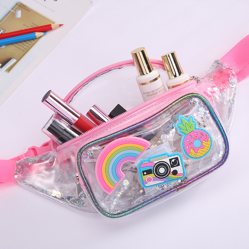Unicornio unicorn color lentejuelas cintura bolsa otoño invierno nuevos dibujos animados un hombro crossbody bolsa chica estudiante bordado detail image 2