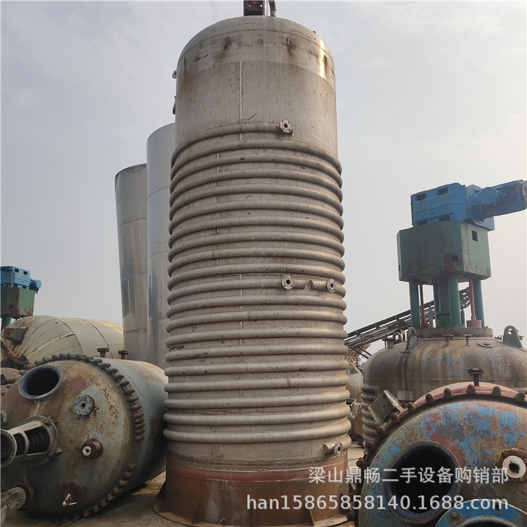 搪瓷反应釜 10吨二手反应釜商家 二手盘管反应釜详情