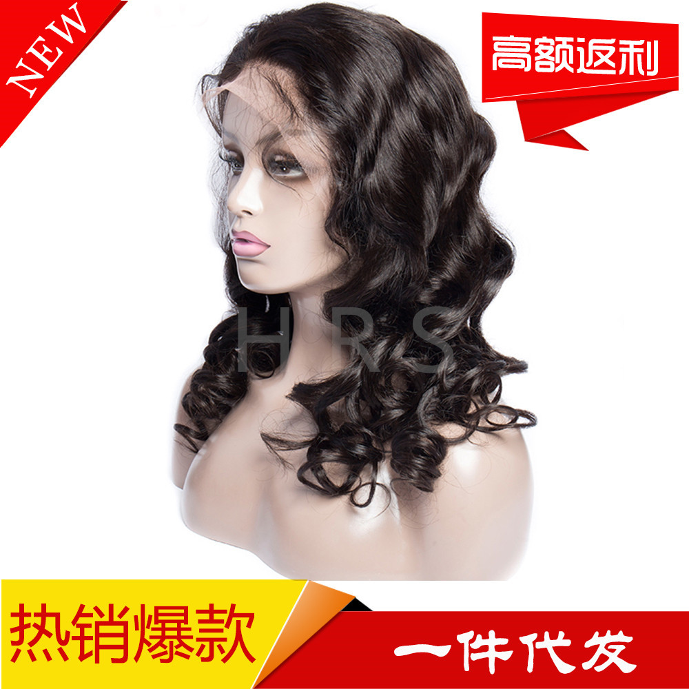 Loose Wave Human Hair 13x4 Lace Front Wi...