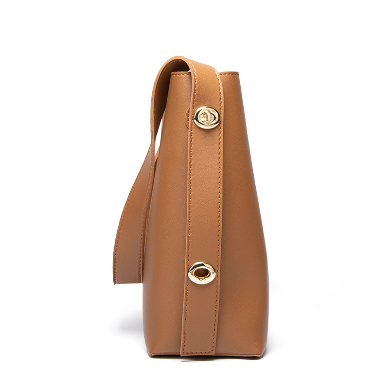 Water Bucket Mother and Child Women's 2024 Simple Large Capacity Soft Leather Korean Chic One Shoulder Crossbody Bag_voghion.com