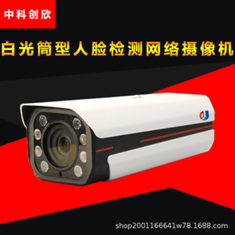 道路仓库室内红外灯200万白光筒型人脸检测网络摄像机一体壁装