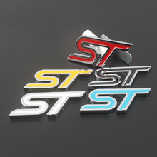 适用新蒙迪欧福克斯车贴运动ST车标RS金属中网标尾标贴适用于