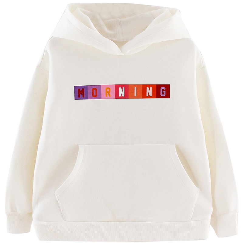 Autumn fashionable sweatshirt with hood