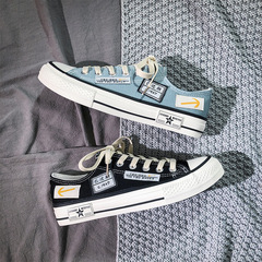 Canvas shoes men's low-top Korean style trendy versatile casual sneakers autumn new breathable student shoes trendy shoes on behalf of