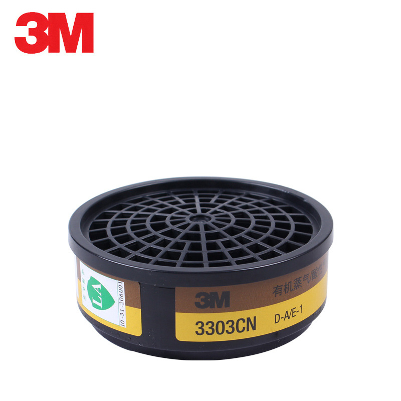 Caja de filtro de gas de ácido orgánico 3M3303CN con máscara de gas 3M3200