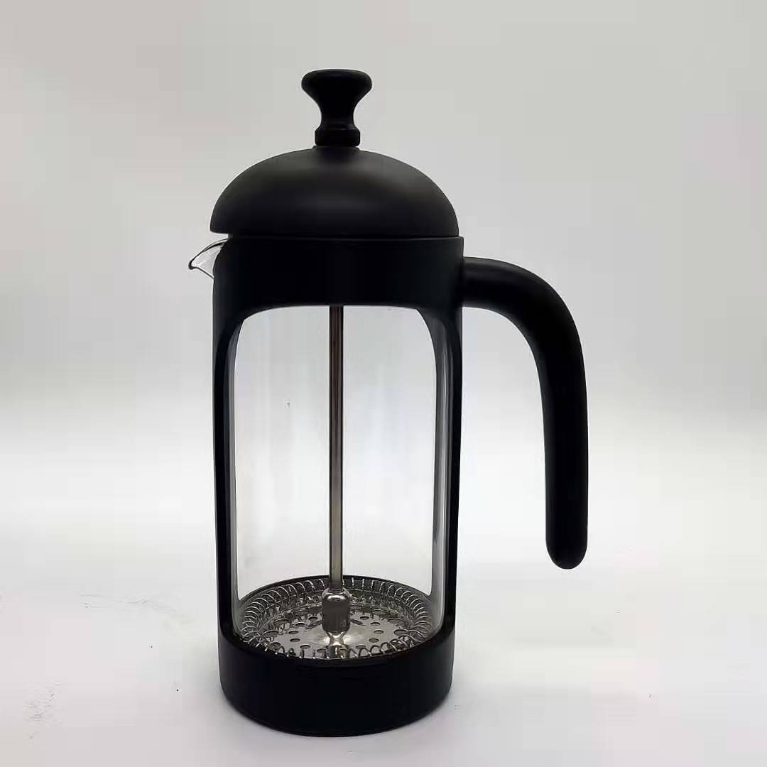 奥尼欧拉新款塑料外壳高硼硅玻璃耐高温法压壶意式咖啡壶|ms