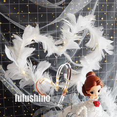Feather cake decoration, feather cake decoration accessories, versatile trendy feather cake decoration badges, accessories wholesale