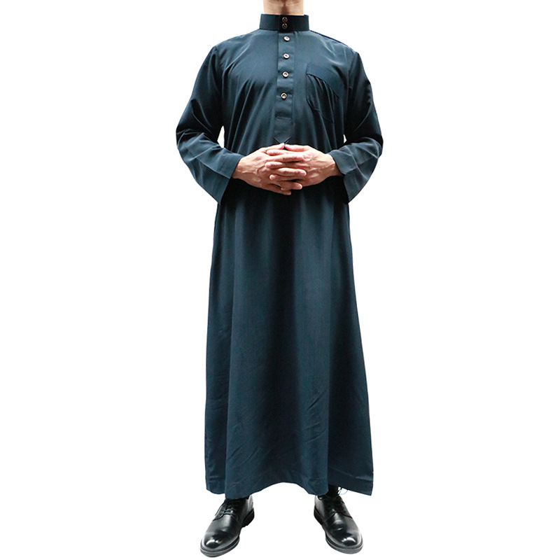 伊斯兰男装大袍纯色跨境回族长袍 巴基斯坦阿拉伯一件代发