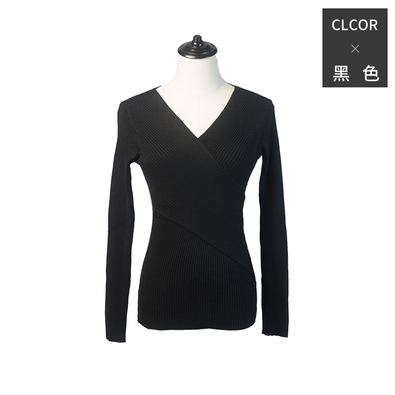 Cuello cruzado suéter de Baile de Otoño e invierno de las mujeres adultas de manga larga ropa de ballet ropa de abrigo práctica exterior ropa caliente superior