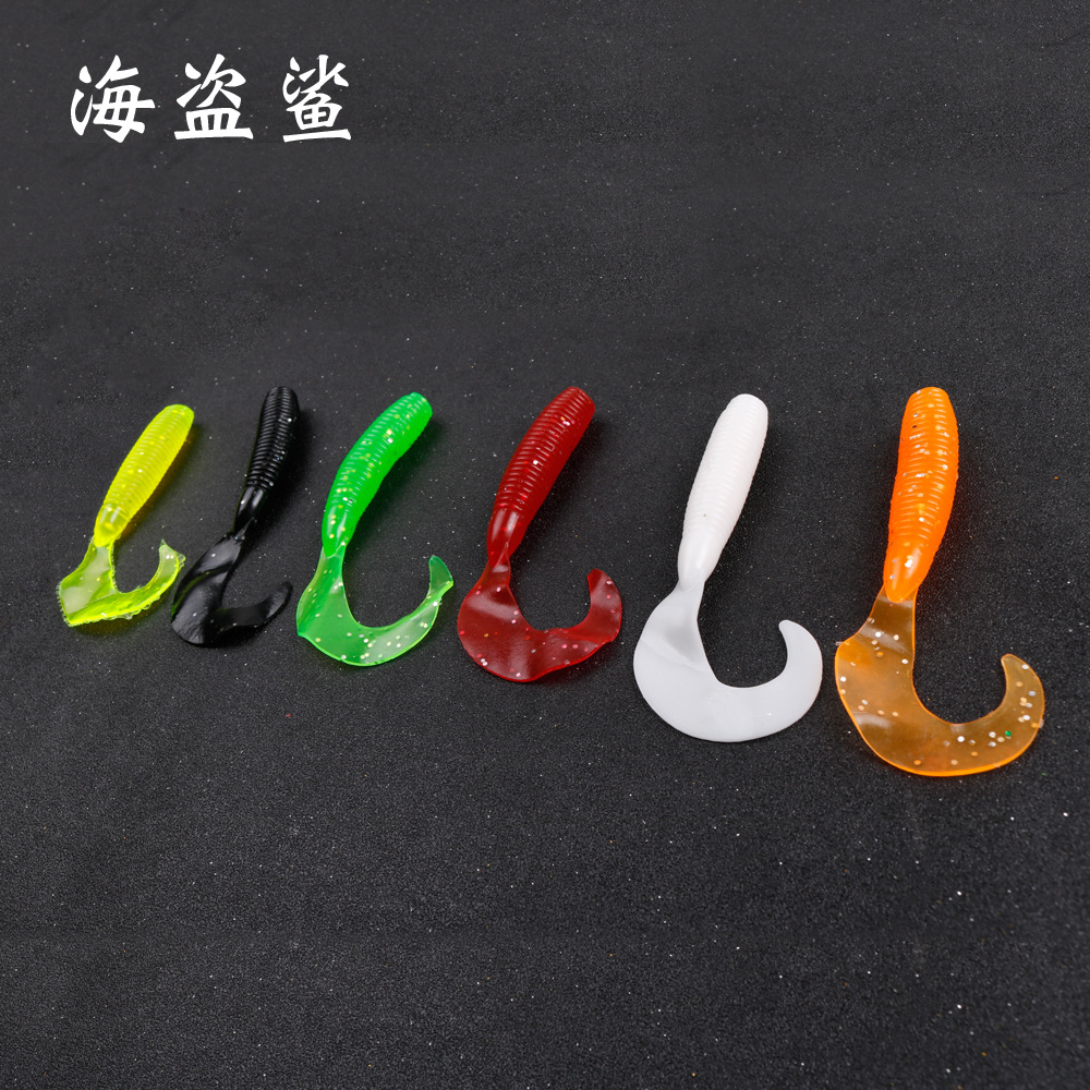 Soft Grubs Lures 60mm 2g Curl Tail Grubs Fresh Water Bass Swimbait Tackle Gear