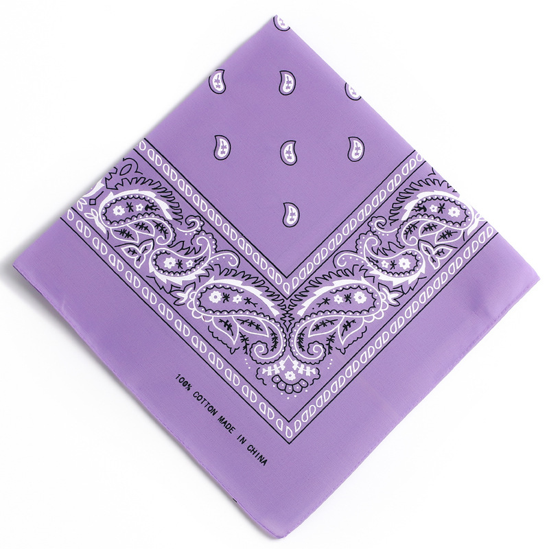 Bandanas directas de fábrica transfronteriza Paisley multifuncional de anacardo flor cuadrada bufanda de algodón deportes al aire libre