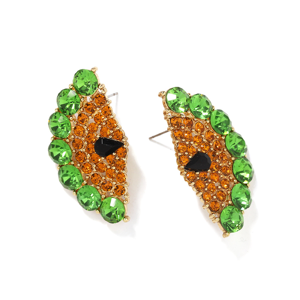 Cool Sweet Fruit Earrings Fashion Watermelon Diamond Earrings display picture 10