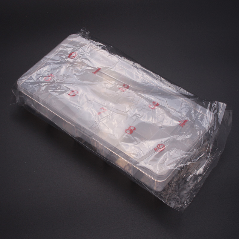 Suministros de uñas al por mayor caja de uñas 500 piezas caja de uñas translúcido caja de almacenamiento caja resistente a la caída