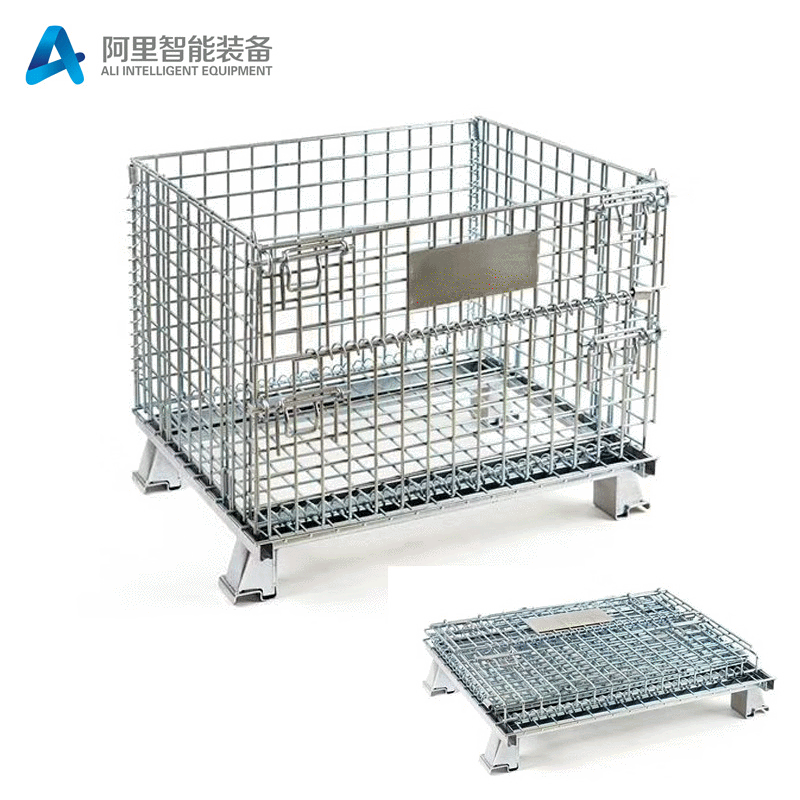 标准款折叠式仓储笼 800*600*640固美笼铁笼子物流台车 规格全面
