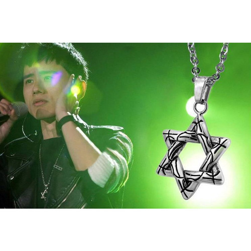 Children's Hip-Hop Stainless Steel Necklace Decorative Pendant for Boys, Street Dance Charms, Student Accessories