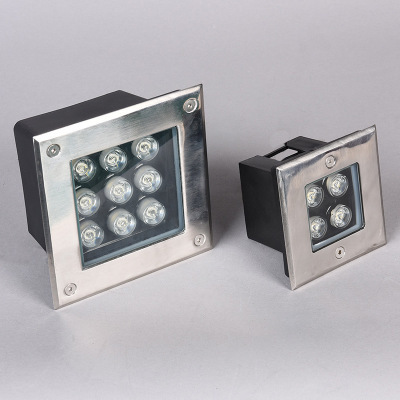 wholesale LED Square buried lamp outdoors waterproof Spotlight Buried lights Embedded system Lawn Tree lights Courtyard