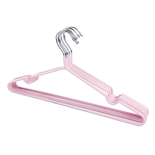 Household plastic-impregnated clothes hangers for drying, non-slip stainless steel clothes hangers, traceless clothes drying racks, creative metal clothes hangers