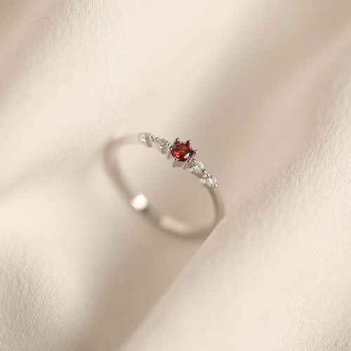 Wish hot sale S925 sterling silver plated 14K gold platinum diamond extremely slender and exquisite small fresh Japanese women's ring