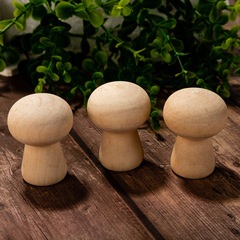 Wholesale Manufacturer Wooden Mushroom Head Children's Early Education Colorful Painting Toy DIY Crafts Decorative Ornament