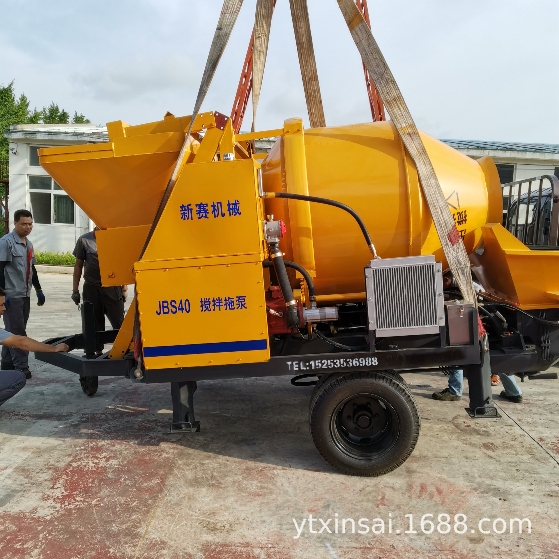 搅拌机 搅拌机拖泵一体 混凝土搅拌泵送一体机 500搅拌机带地泵
