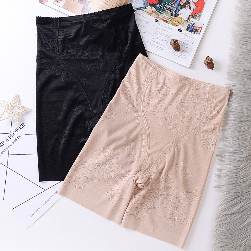 Pantalones DE SEGURIDAD verano delgada cintura alta vientre que forma los pantalones posparto adelgazante cuerpo que forma los pantalones de cinco puntos de fondo anti-exposición pantalones de seguro