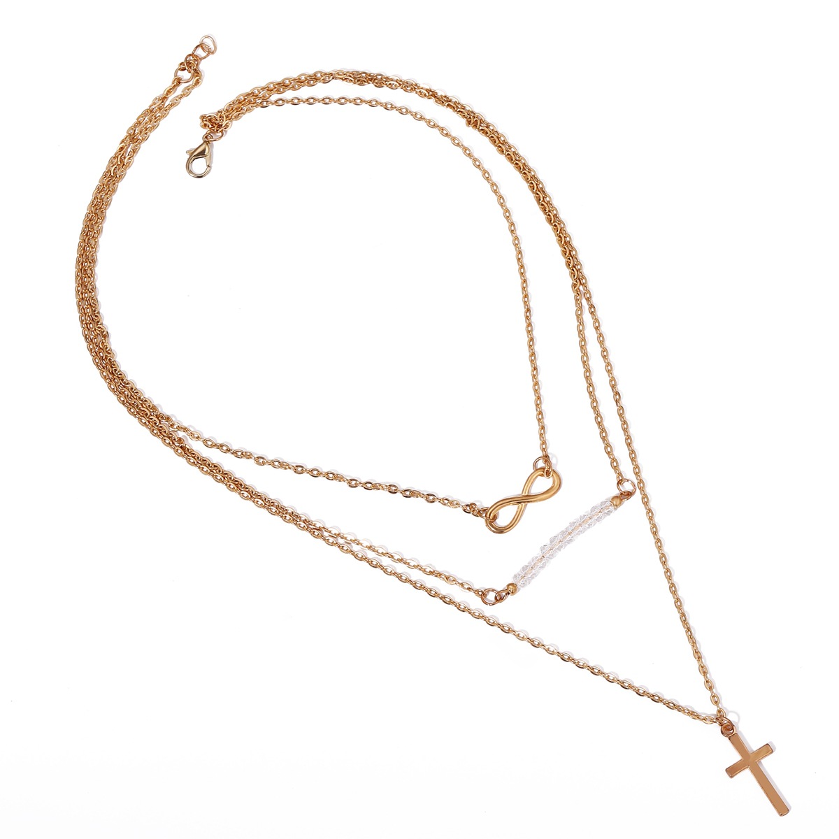Simple Eye Cross Necklace display picture 2