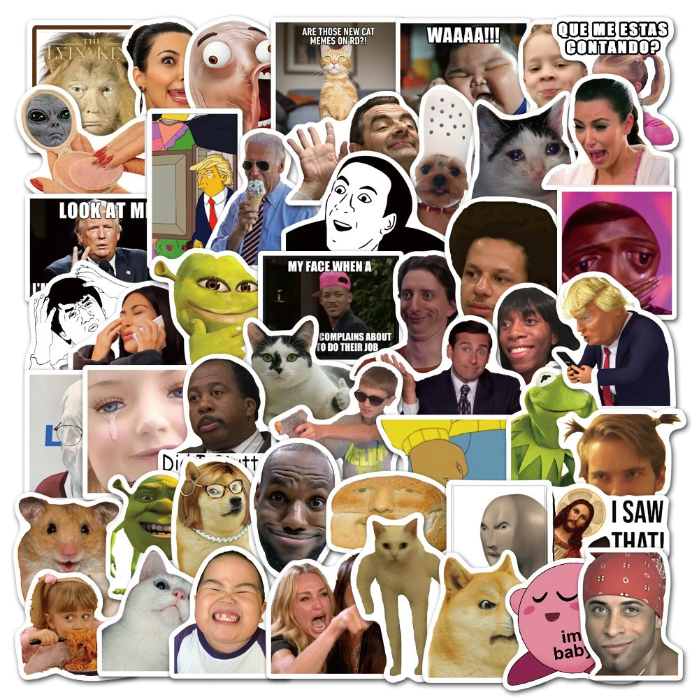 50 новых трансграничных интернет-знаменитостей американская драма сумка для выражения лица граффити наклейки багаж скейтборд компьютер Водонепроницаемые забавные наклейки