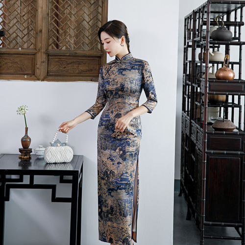 Chinese Dress Qipao for women Cheongsam a piece of Cheongsam ress with large size Robes chinoises