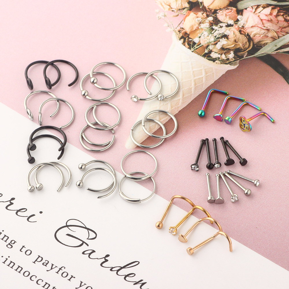 Labret piercing jewelry detail image