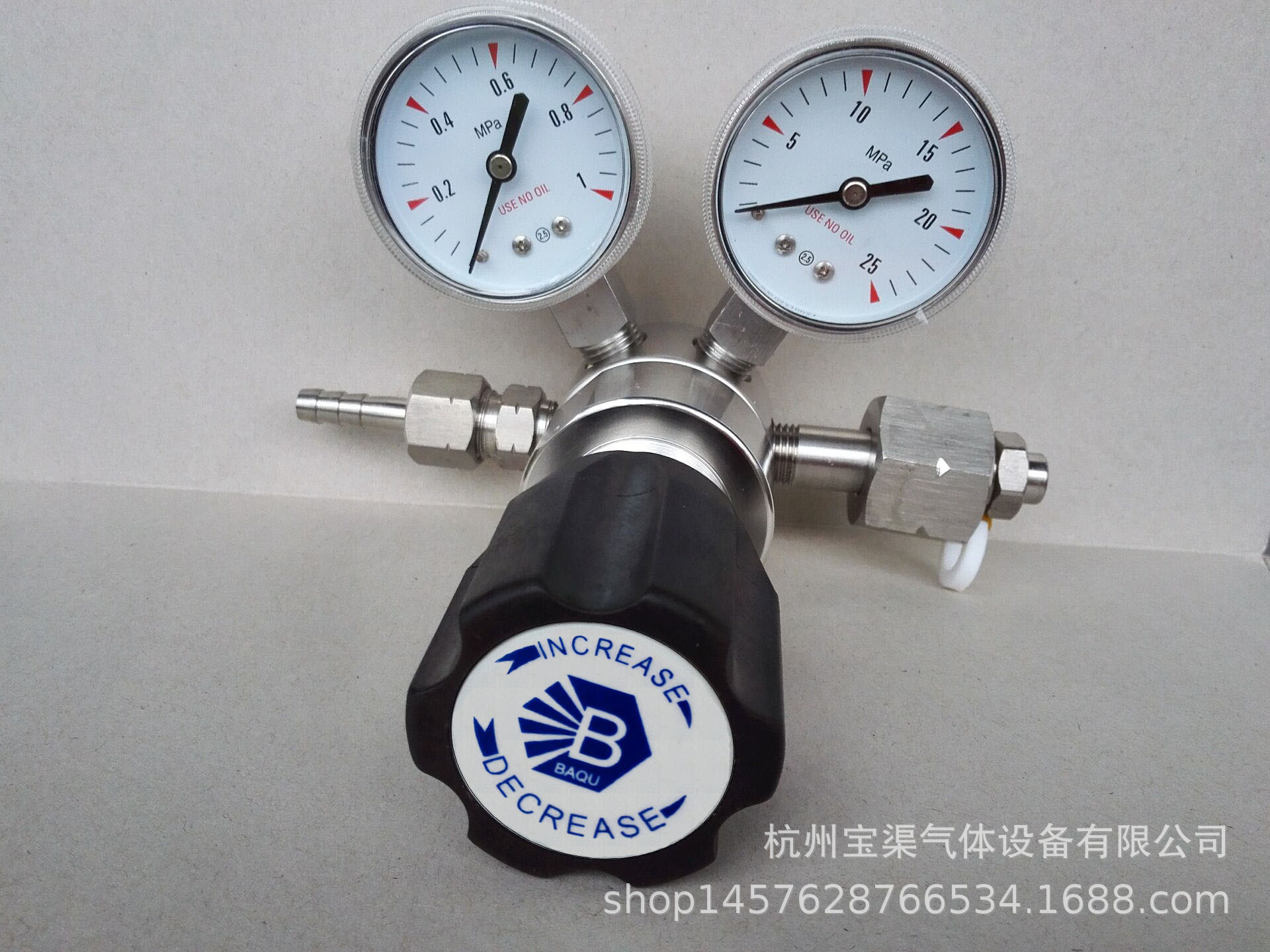 氯化氢减压器/氨气减压阀/硫化氢/二氧化硫/溴化氢/不锈钢减压器