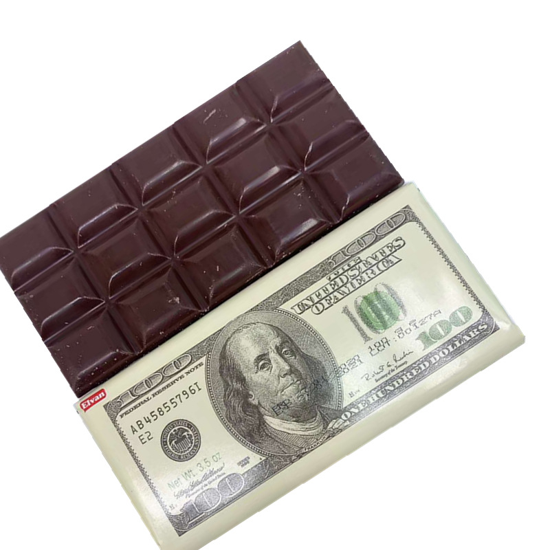 巧克力俄罗斯原装进口美元板状夹心牛奶巧克力100克