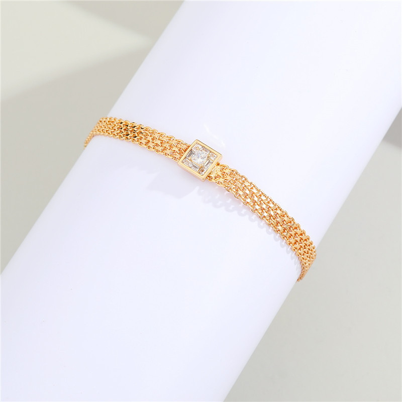 New Real Gold Plated Diamond Bracelet display picture 4