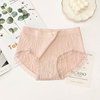 Lace cotton elastic trousers with bow, breathable pants