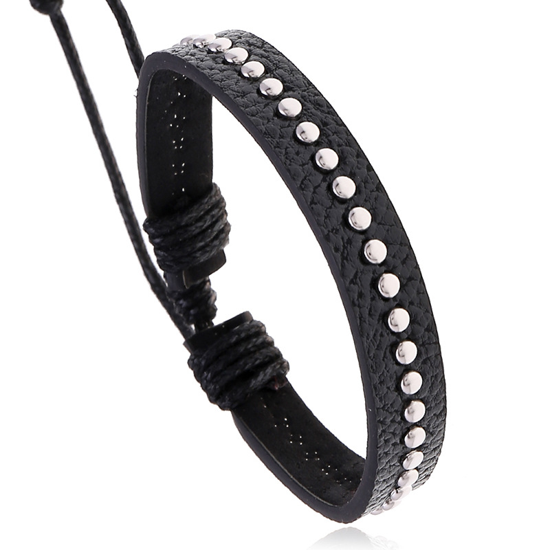 hot selling jewelry simple woven leather bracelet punk PU bracelet jewelry wholesale nihaojewelry