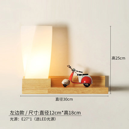 On the left side of the cup - comes with LED warm light bulb