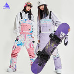 Лыжный ветрозащитный водонепроницаемый комбинезон, лыжные штаны, лыжный костюм подходит для мужчин и женщин, подтяжки, сноубординг