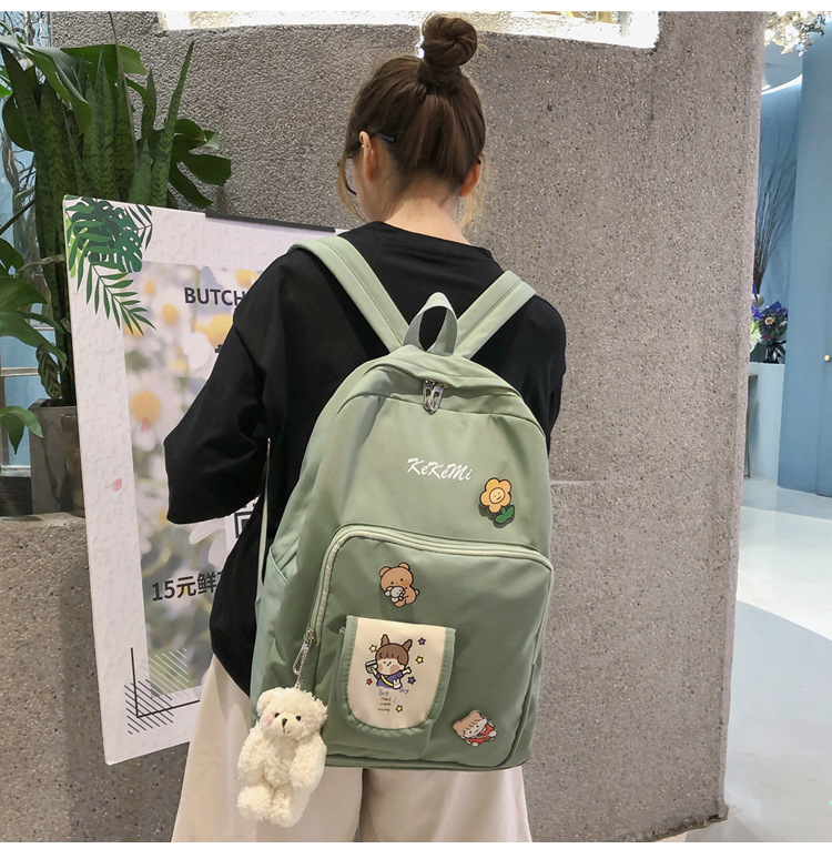 Korean Cute Large Capacity Backpack display picture 12