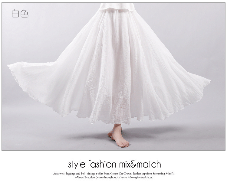 Jupe en Coton et lin - Ref 3441493 Image 49