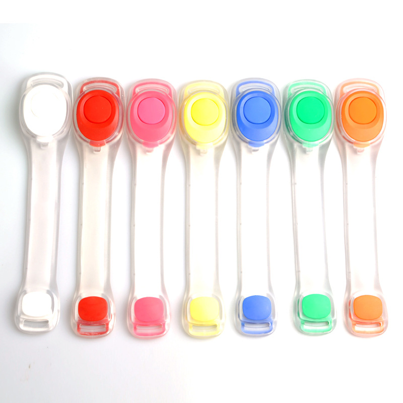 LED发光硅胶臂带手环 安全夜跑反光臂带可调节长度 运动用品手环|ms