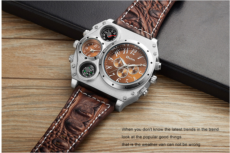 Men's Gender Retro Solid Color Buckle Quartz Watch Men's Watches