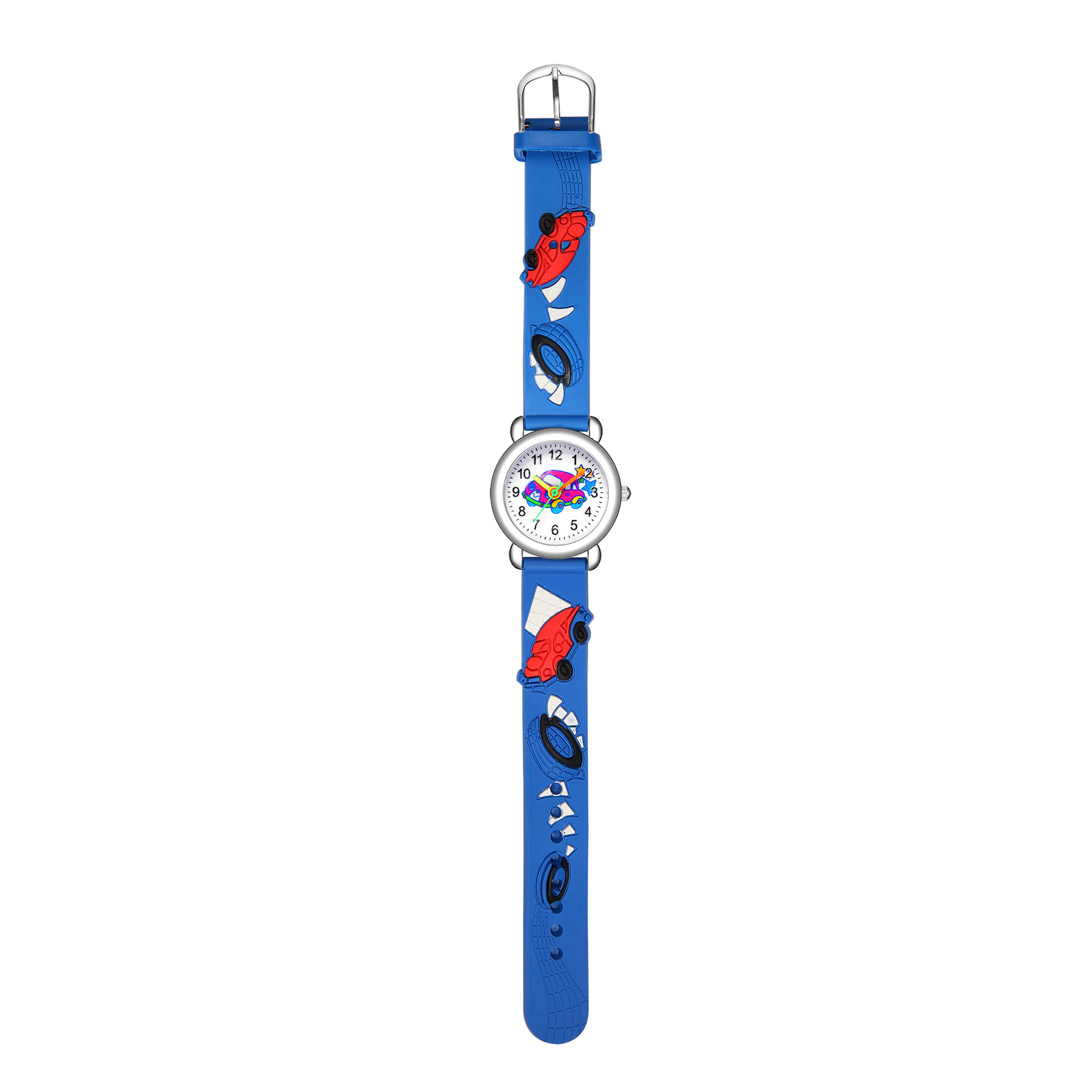 New Children's Watch Cute Colored Car Pattern Quartz Watch Colored Plastic Band Watch display picture 11