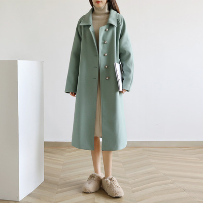 2020 New winter fat mm overcoat Korean Edition Large Women's wear temperament Add fertilizer enlarge Easy have more cash than can be accounted for Woolen coat