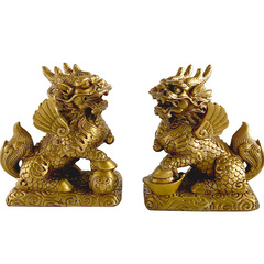 Brass Kirin Ornaments Pair of Fortune Kirin Office Living Room Decorations Manufacturer Wholesale